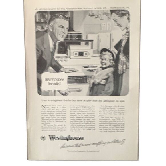 Vintage 1938 Westinghouse Happiness For Sale Ad Advertisement - Picture 3 of 4